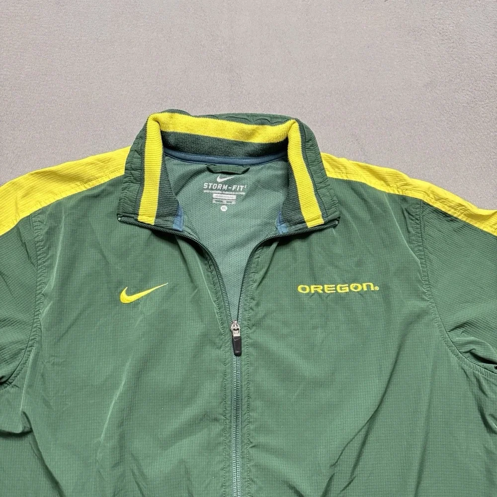 Nike‎ Oregon Ducks Storm Fit Full Zip Windbreaker Jacket XL Green